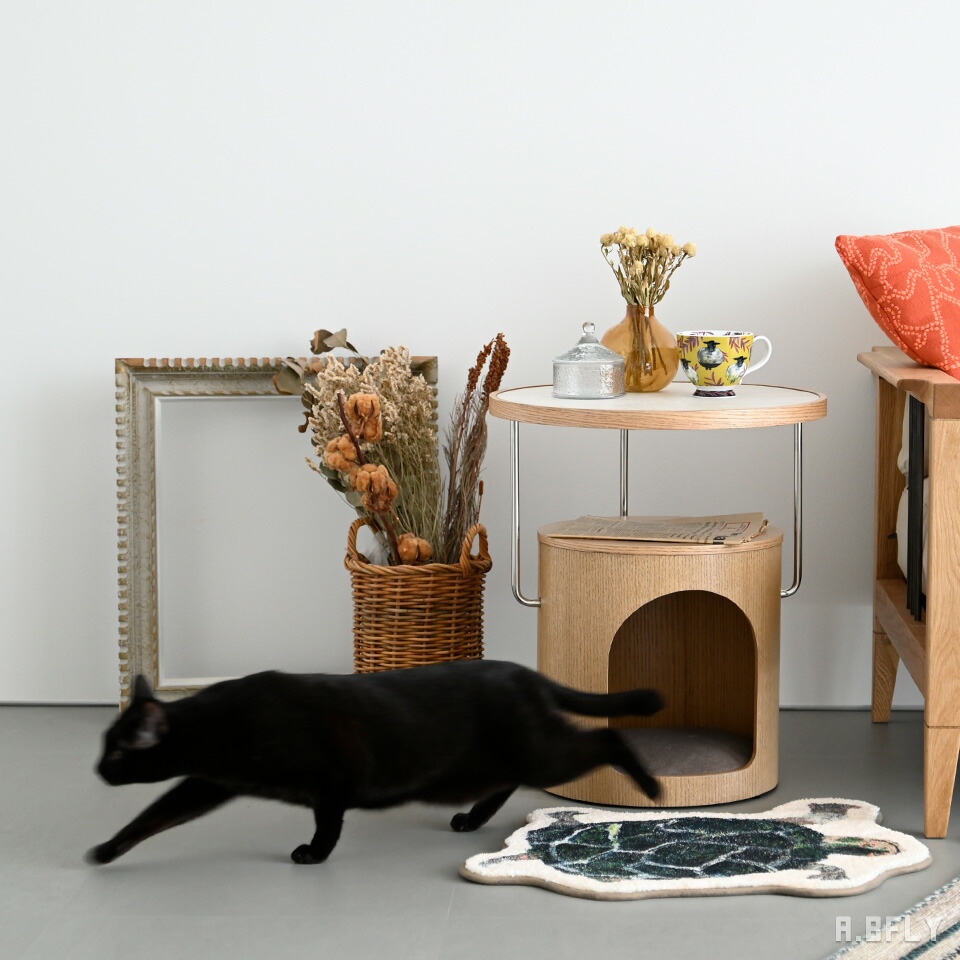 楽天市場】ニャンモナイト サイドテーブル キャットハウス ねこ ペット