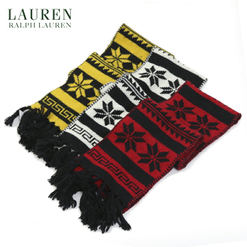 楽天市場】LAUREN Ralph Lauren Nordic Knit Scarf US ポロ ラルフ