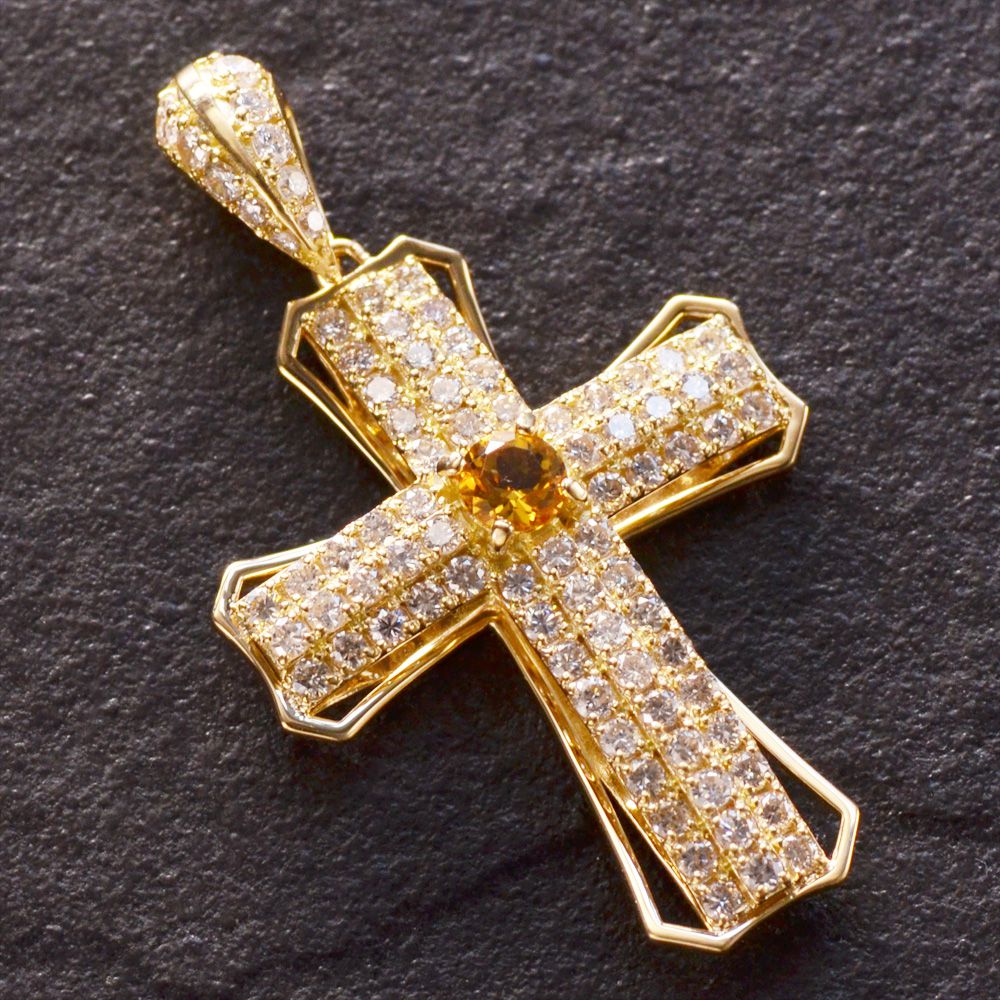 楽天市場】【スーパーSALE☆12%OFFクーポン】18金 クロス ペンダント