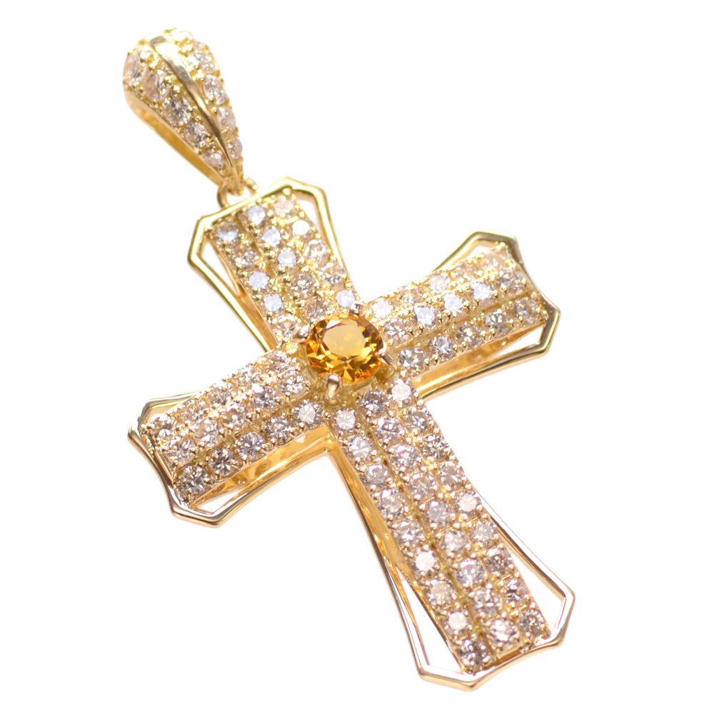 楽天市場】【スーパーSALE☆12%OFFクーポン】18金 クロス ペンダント