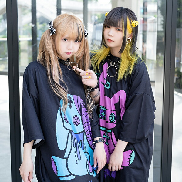 楽天市場】ミル ヒュージTシャツ 半袖 パンク ロック V系 ファッション