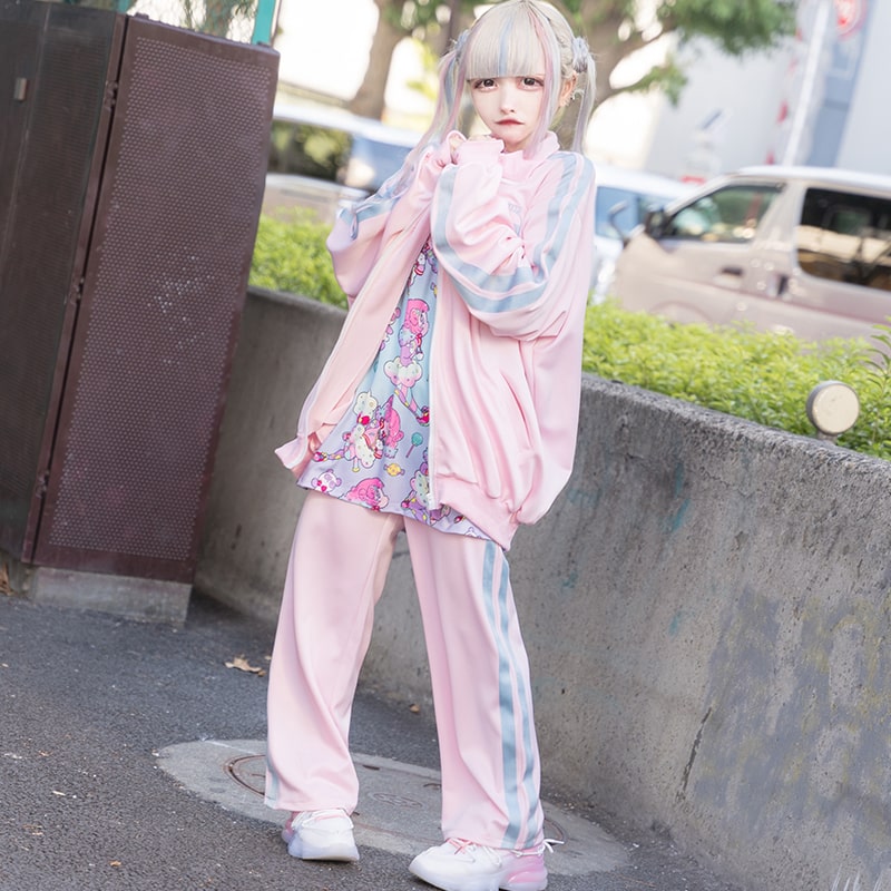 楽天市場】安心 ジャージパンツ P.PI/P.BL トラックパンツ ジャージ 10