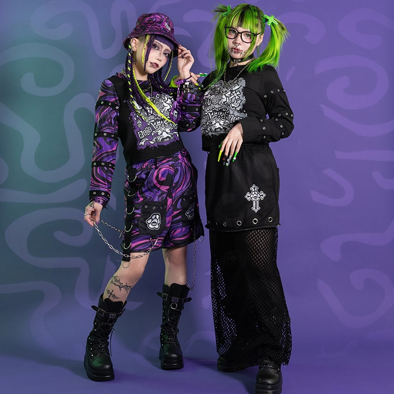 楽天市場】カオス ロンT 長袖 原宿系 原宿 ファッション パンク ロック