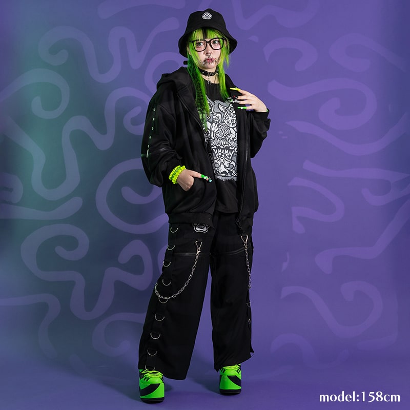 楽天市場】カオス ZIPパーカー 長袖 原宿系 原宿 ファッション パンク