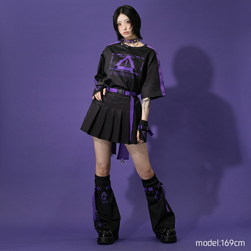 楽天市場】ERROR CODE スカート PURPLE 原宿系 原宿 ライン