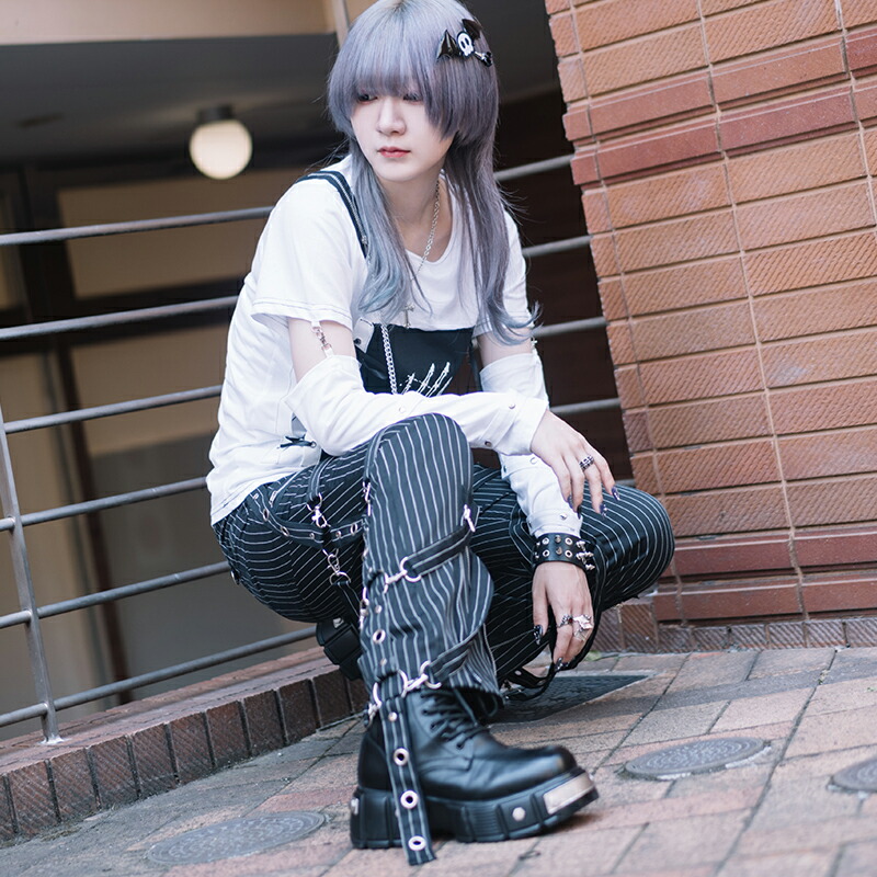 楽天市場】ベルトボンテージパンツ 10分丈 パンク ロック ファッション