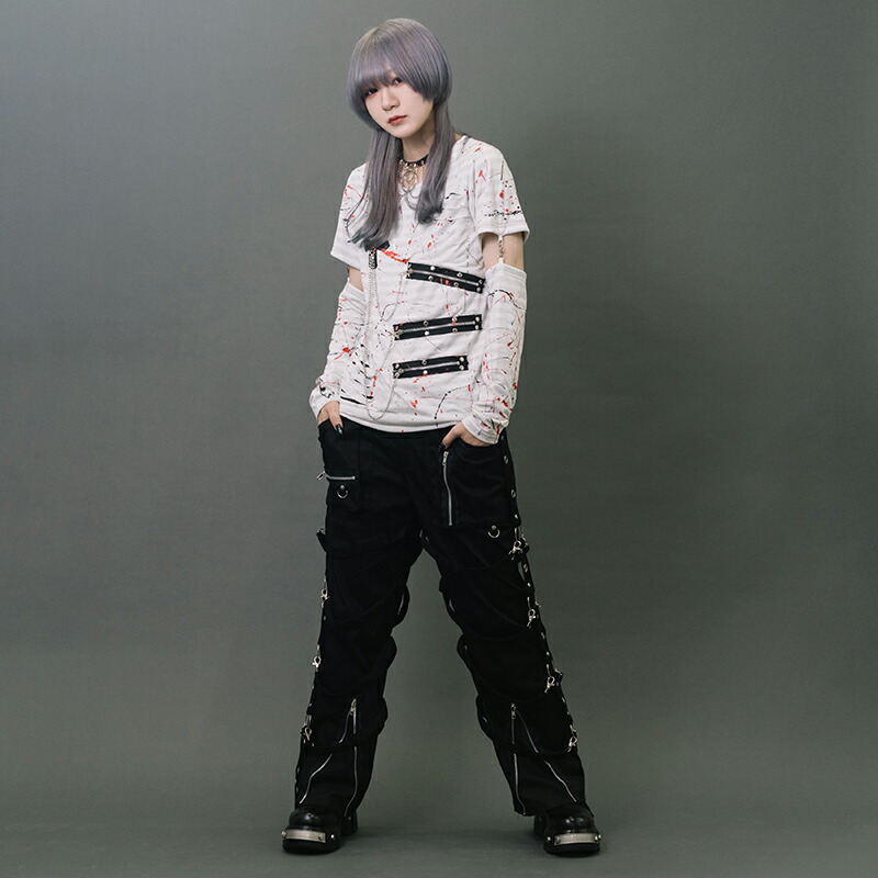 楽天市場】ベルトボンテージパンツ 10分丈 パンク ロック ファッション