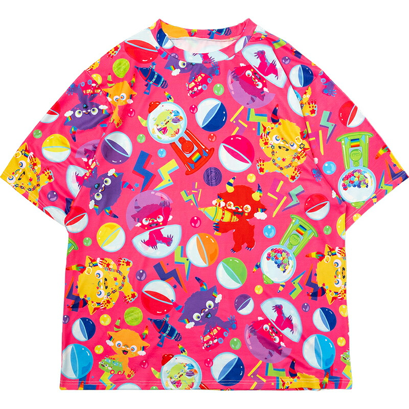 楽天市場】カプセルモンスター Tシャツ 半袖 原宿系 原宿 総柄 派手