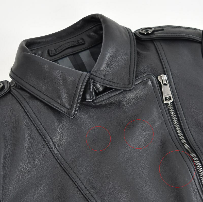 楽天市場】バーバリー ロンドン レザー ライダースジャケット ブラック