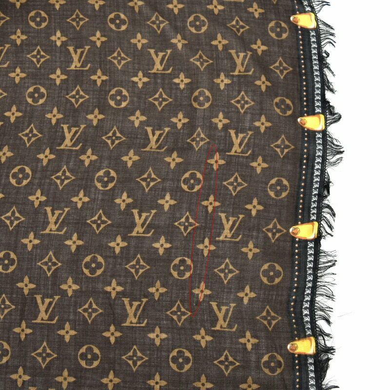 楽天市場】ルイヴィトン 大判ストール ウール100% ブラウン モノグラム