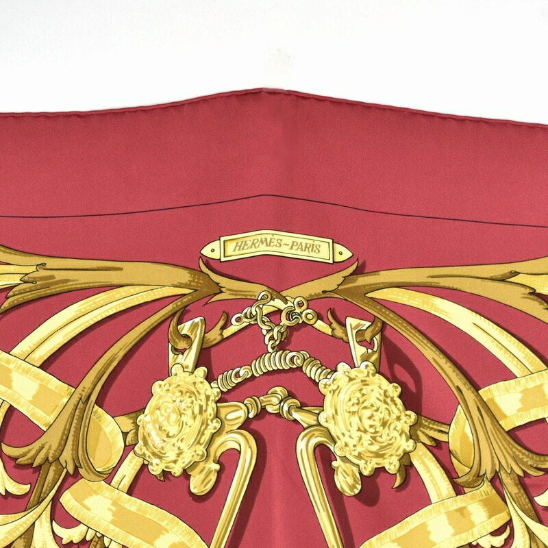 楽天市場】エルメス カレ90 スカーフ 大判 正方形 シルク レッド