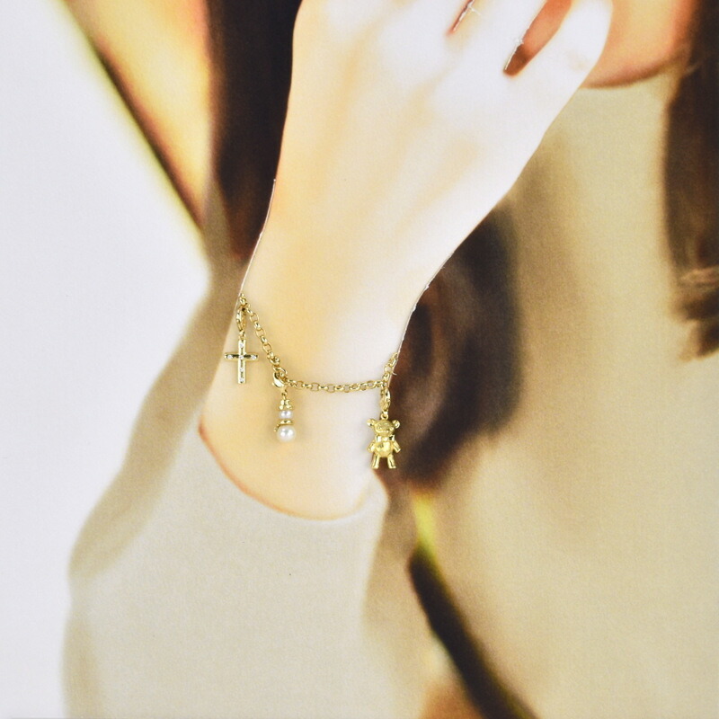 楽天市場】ミキモト ブレスレット 5モチーフ チャーム付き パール