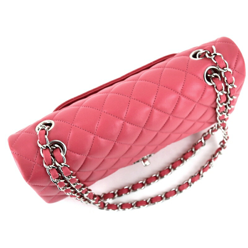 楽天市場】シャネル チェーンショルダー ダブルフラップ ピンク