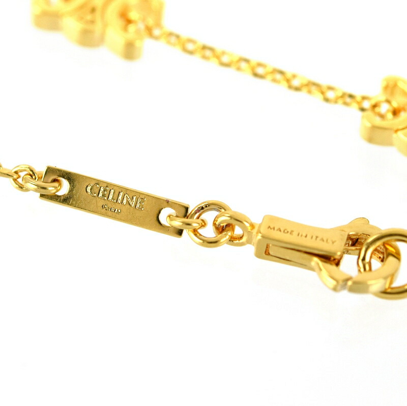 楽天市場】セリーヌ ブレスレット ミニトリオンフ ゴールドカラー 16.5