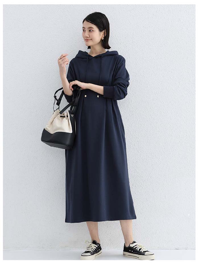 楽天市場】パーカー ワンピース レディース マキシ丈 長袖 春 秋