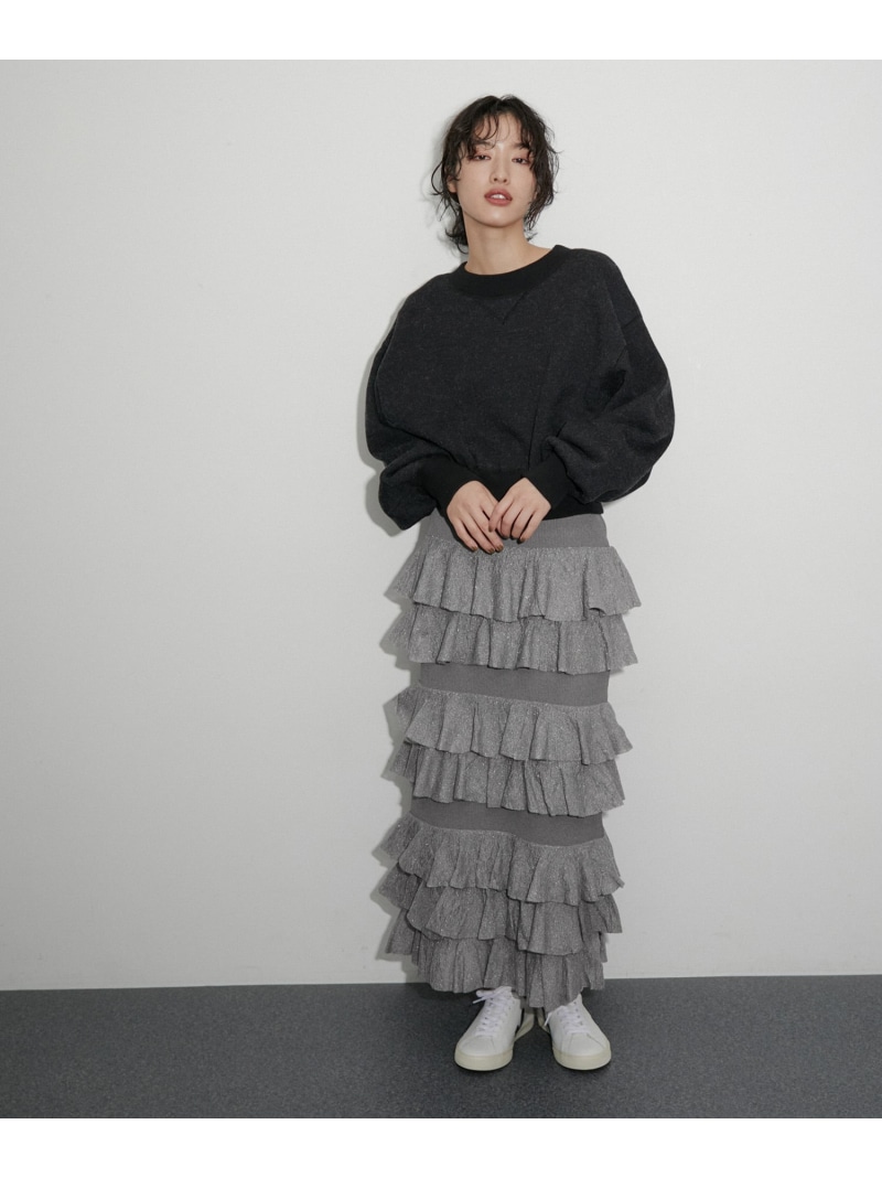 楽天市場】【サステナブル】ニットフリルスカート ADAM ET ROPE' FEMME