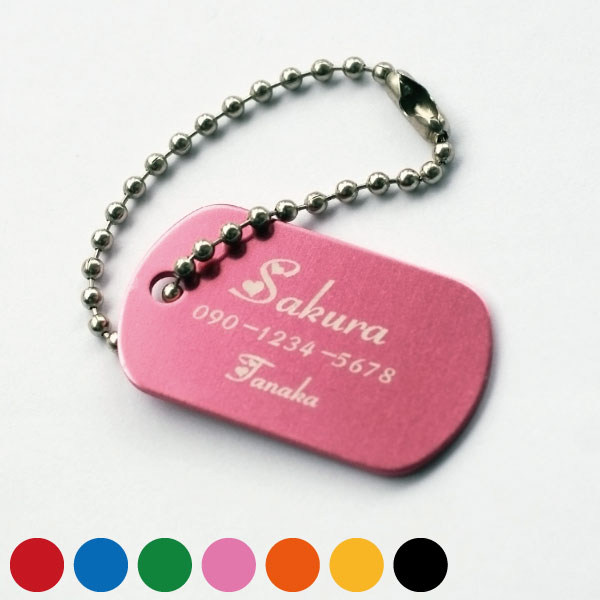 楽天市場】迷子札 ドッグタグ GIタグ Sサイズ 片面刻印 / 全7色 アルミ
