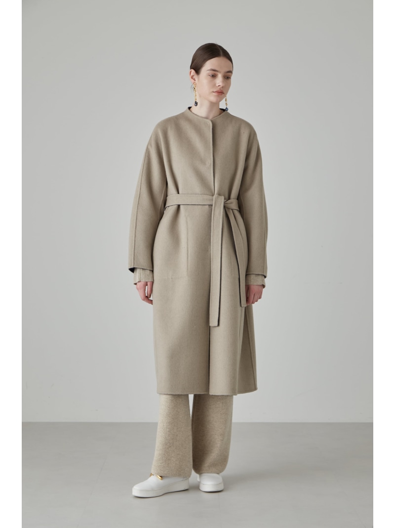 楽天市場】カシミヤ混 2TONE リバーロングコート ADORE アドーア