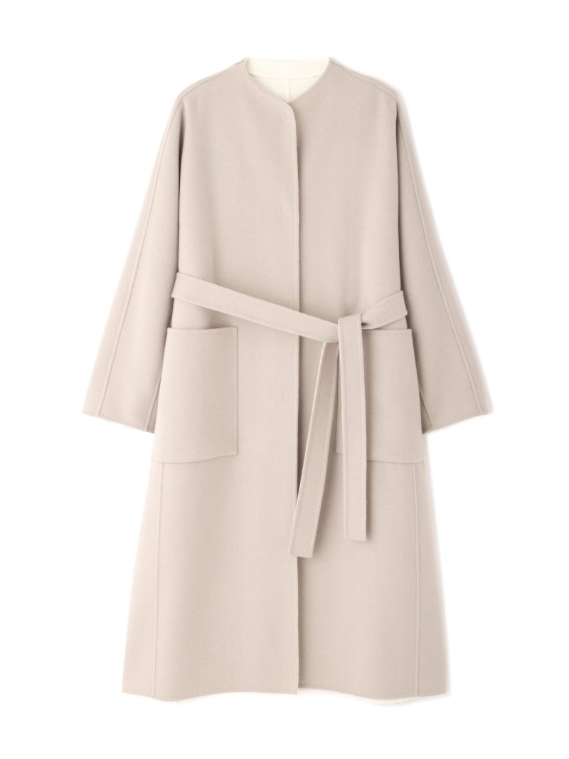 楽天市場】カシミヤ混 2TONE リバーロングコート ADORE アドーア