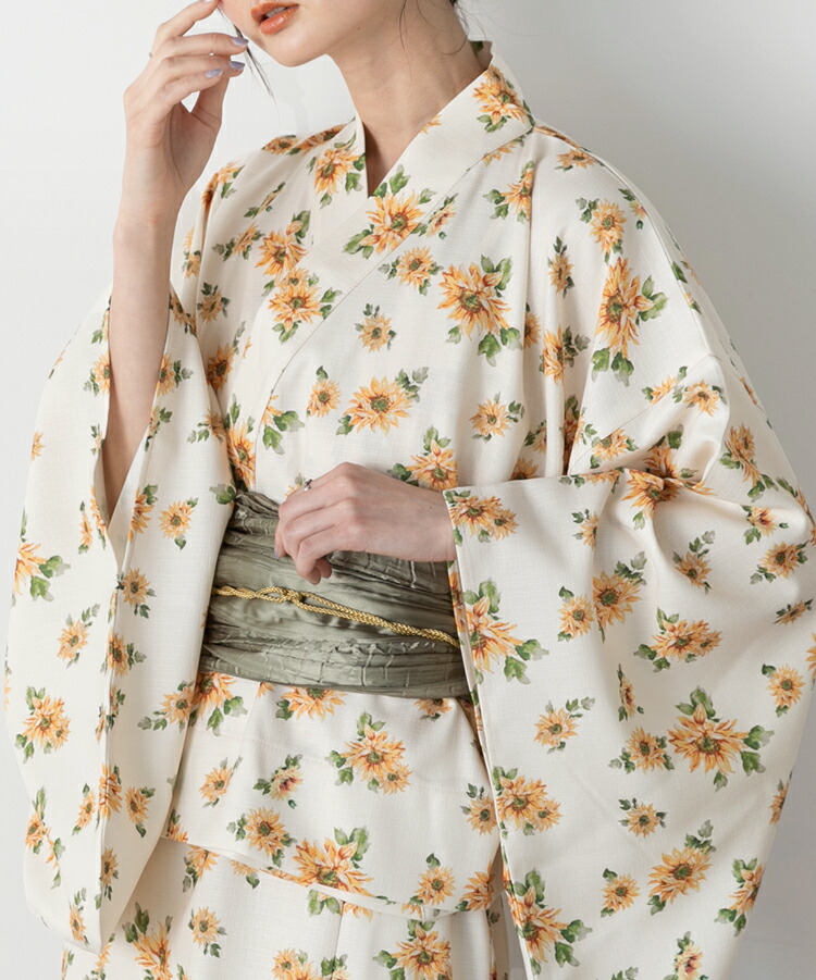 楽天市場】3点セット ひまわり柄セパレート2WAY浴衣セット【R-D R-A