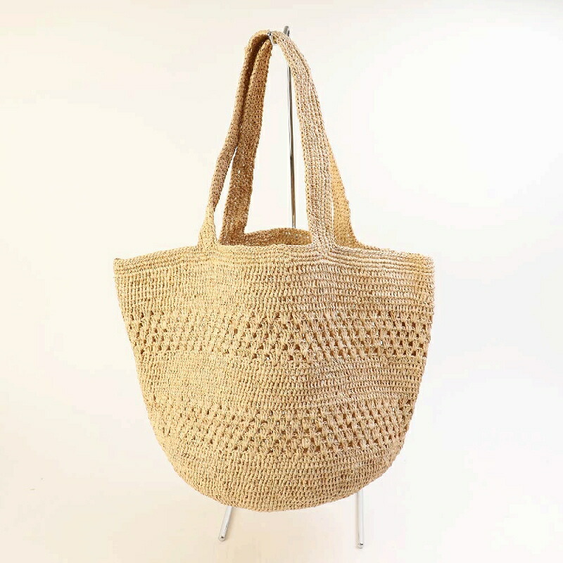 楽天市場】ラフィア バッグ かぎ編み ナチュラル 《Checker Azur