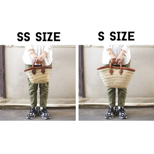 楽天市場】モロッコ かごバッグ 革縁 革ハンドル SS マルシェバッグ