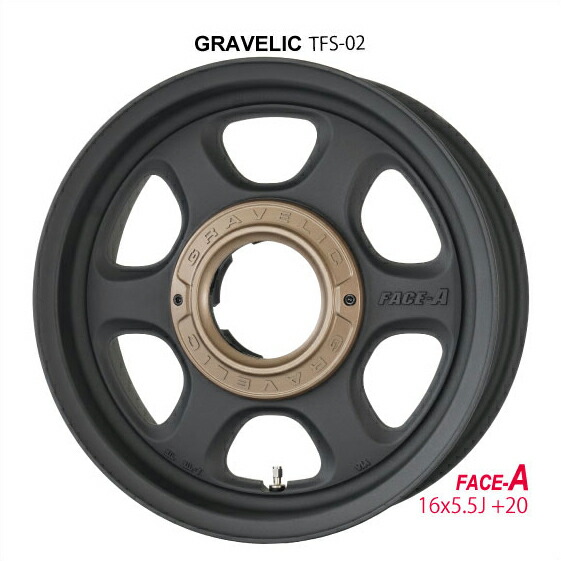 楽天市場】【1本】裏履きOK!? ジムニー専用 GRAVELIC TFS-02 16x5.5J +