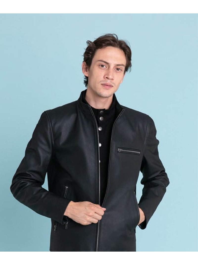 楽天市場】【SALE／50%OFF】CUT8 JACKET スタンドカラーレザー