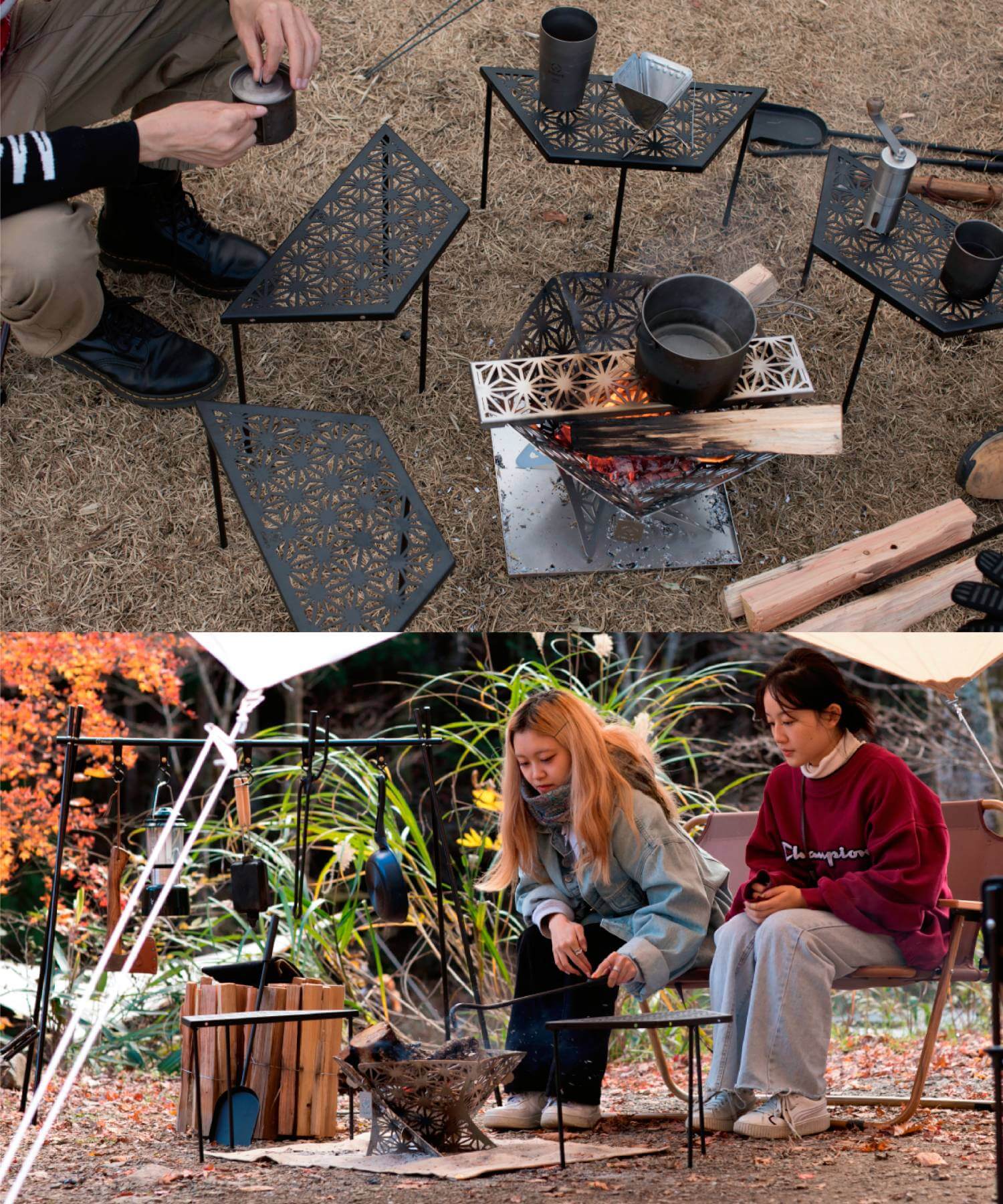 楽天市場】【S'more / 和柄組立焚き火台（Sサイズ） 】焚き火台 スモア