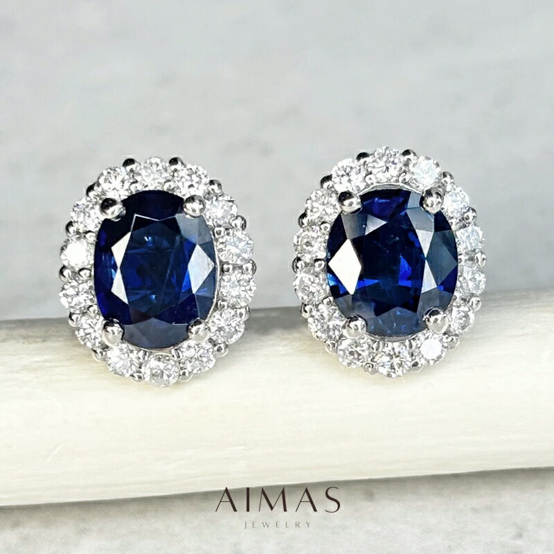 楽天市場】ブルーサファイア 1.75ct/1.8ct ピアス PT900 プラチナ