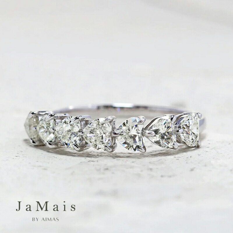 楽天市場】【JaMais】ダイヤモンド 1ct ハーフエタニティリング 12号