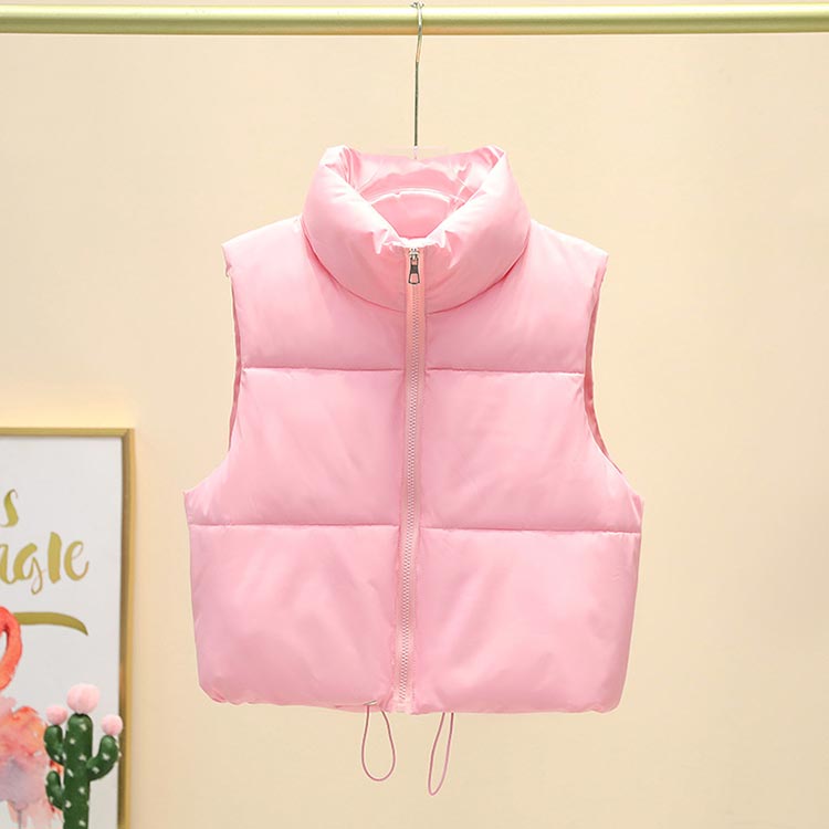 楽天市場】中綿ベスト レディース ダウンベスト ハイネック ショート丈