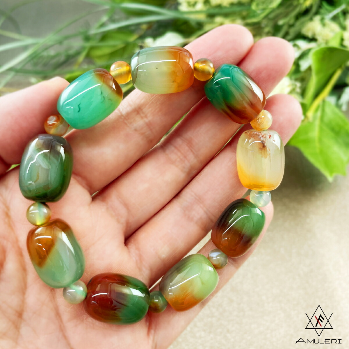 楽天市場】[Amuleri] 天然石 ブレスレット 孔雀瑪瑙 ピーコック