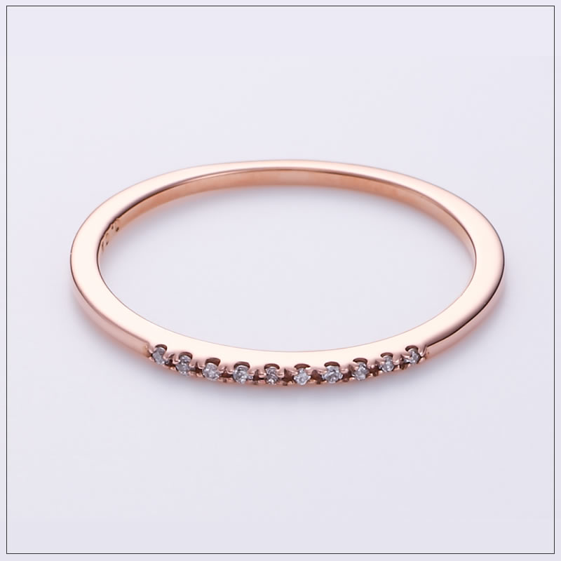 楽天市場】ピンキーリング ピンクゴールド K10 PG Lエル half eternity