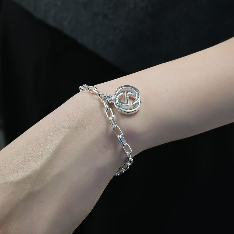 楽天市場】グッチ GUCCI ブレスレット 全2サイズ インターロッキング G