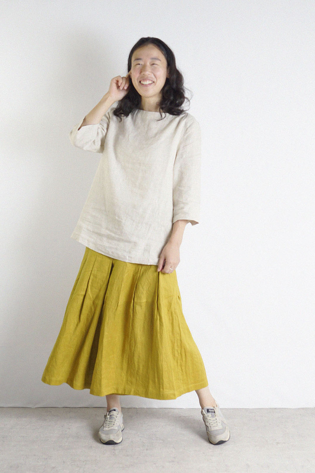 楽天市場】リネン100% ボリューム ガウチョパンツ 麻 ワイドパンツ