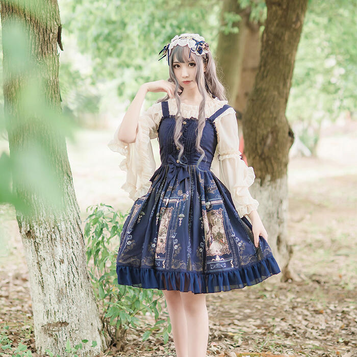 楽天市場】即納 送料無料 ロリータ風 レディース シフォンブラウス