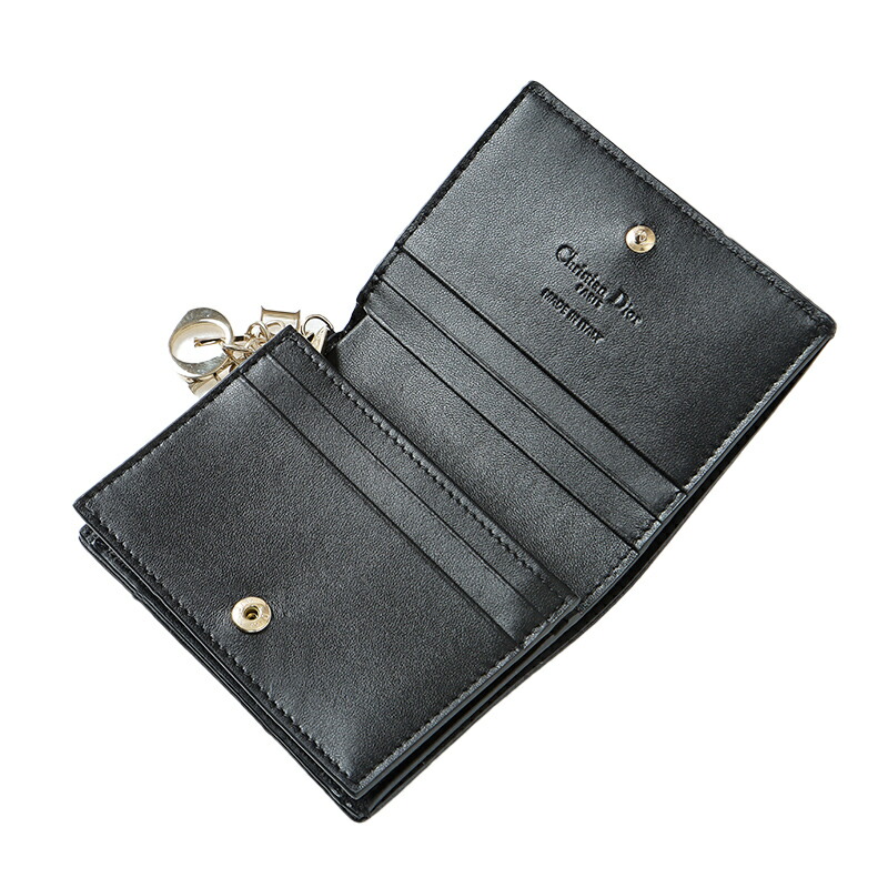 楽天市場】Dior Lady Dior Gardenia ウォレット ミニ ブラック