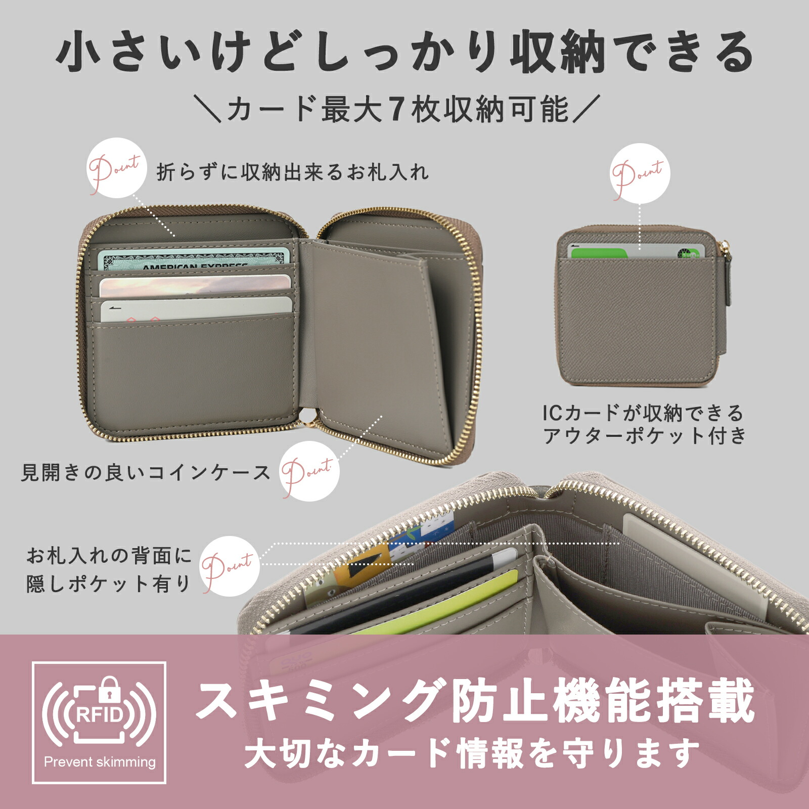 楽天市場】【まもなくスーパーセール30%OFF】牛革製 二つ折りラウンド