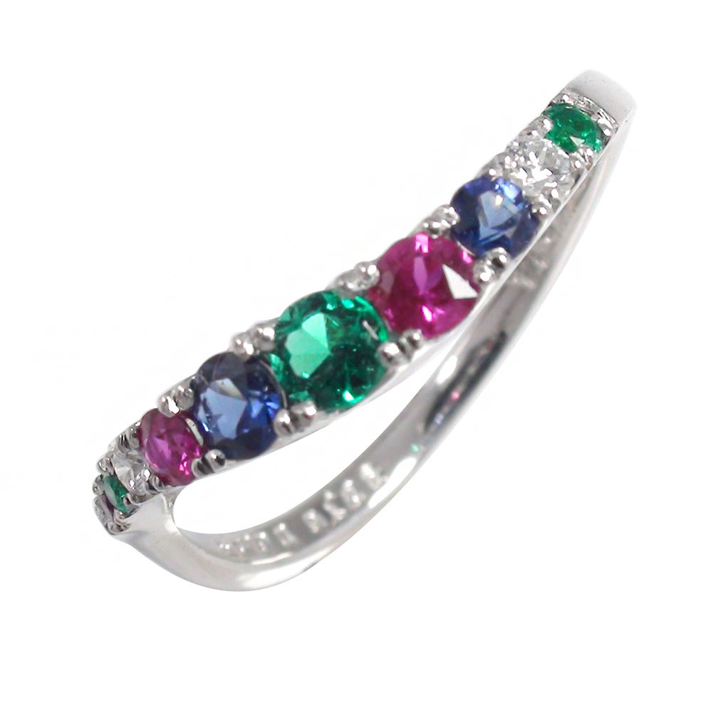 楽天市場】リング エメラルド ルビー サファイア リング プラチナ 指輪