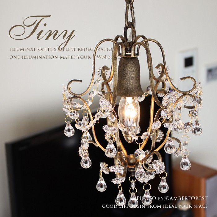 楽天市場】プチシャンデリア □TINYタイニー□ 雫型のガラスパーツが