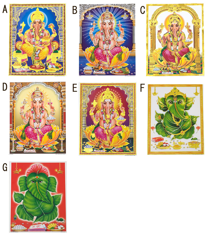 楽天市場】ガネーシャプリントミニポスター【アジアン雑貨/エスニック