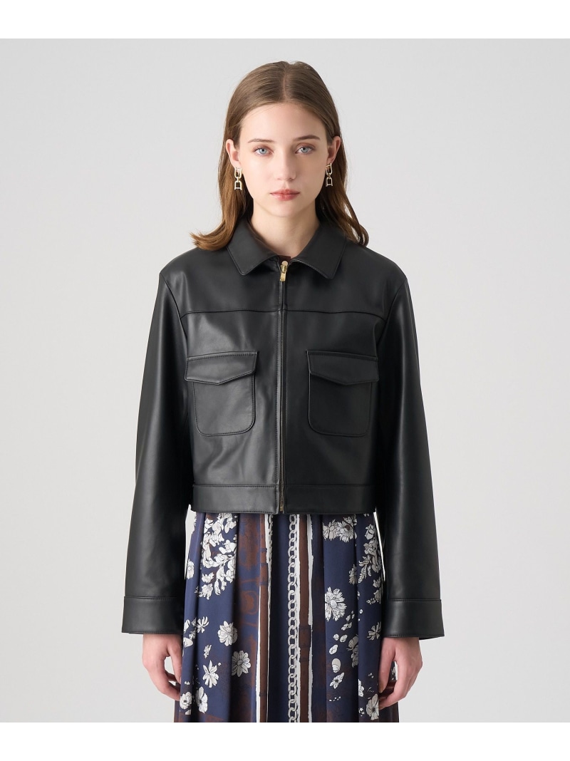 楽天市場】【SALE／30%OFF】ラムレザーステンカラー ジャケット ANAYI