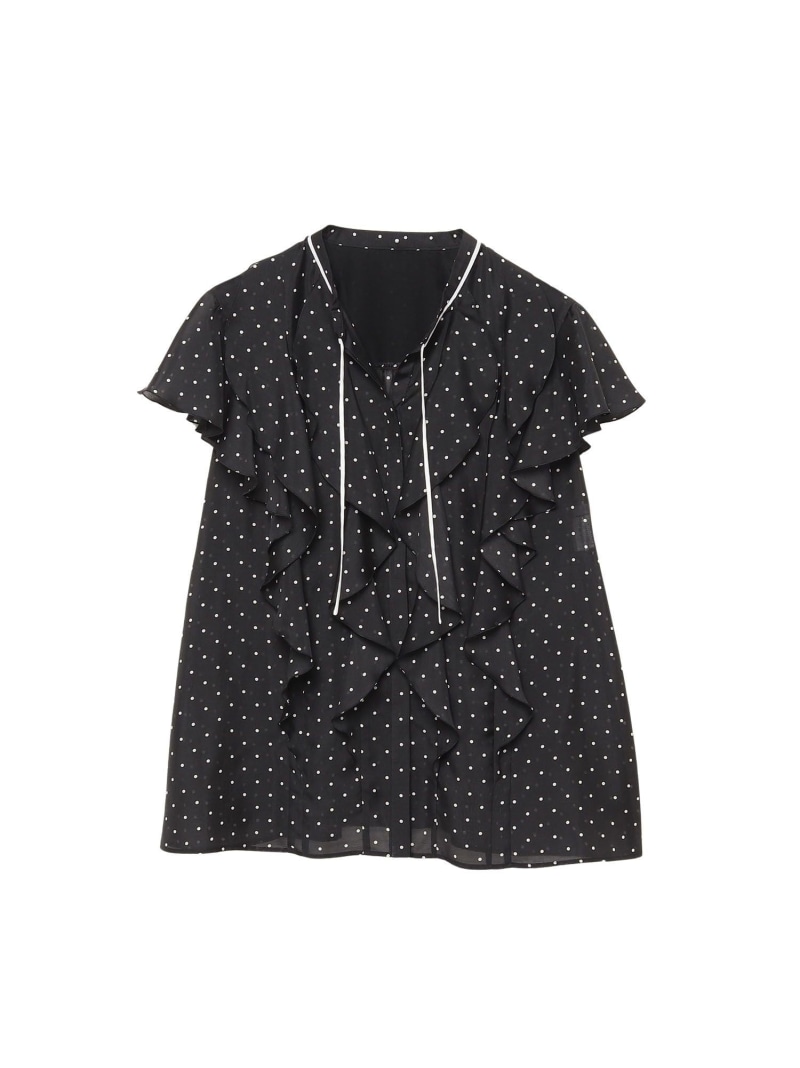 楽天市場】【SALE／60%OFF】ドットスパンローンラッフルブラウス ANAYI