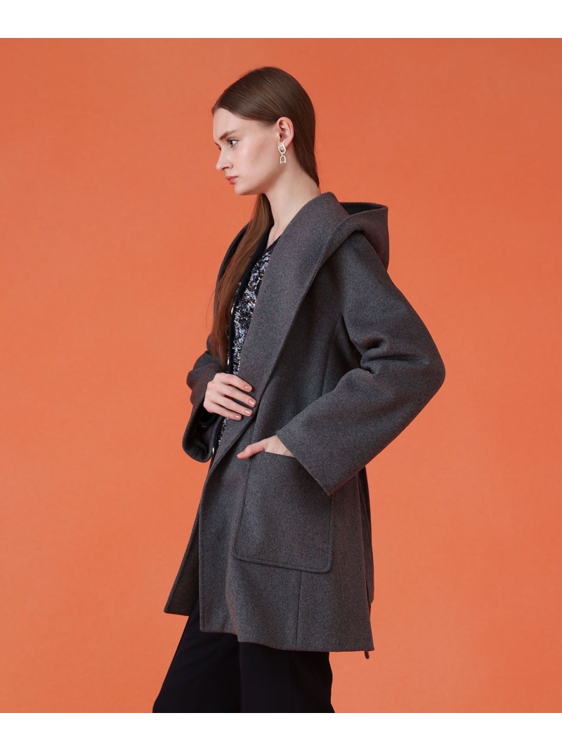 楽天市場】【SALE／30%OFF】カシミヤ混フードガウンコート ANAYI