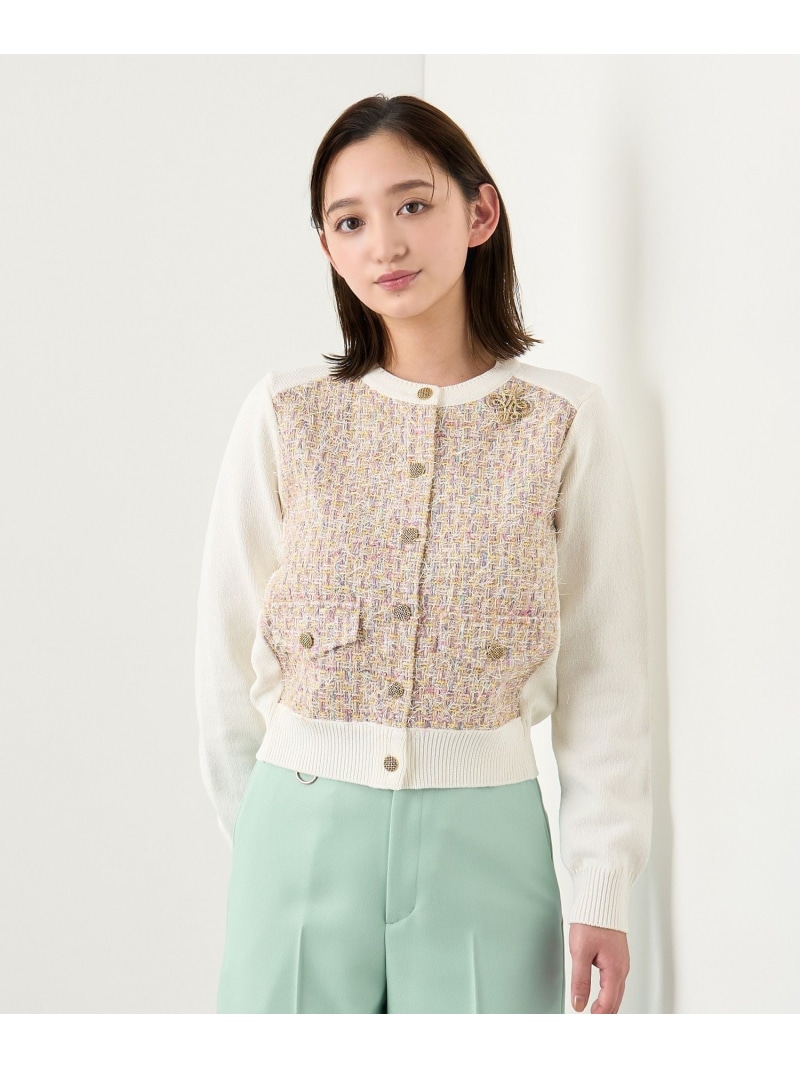 楽天市場】【SALE／30%OFF】フェザーツイードニットコンビ