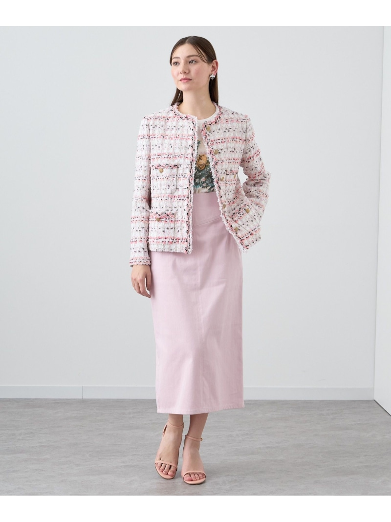 楽天市場】【セットアップ対応商品】コーラルピンクツイードクルー