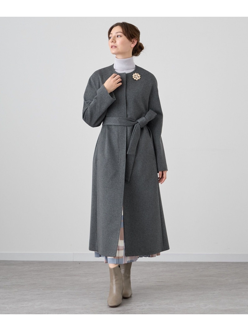 楽天市場】【SALE／30%OFF】カシミヤノーカラーベルトコート ANAYI
