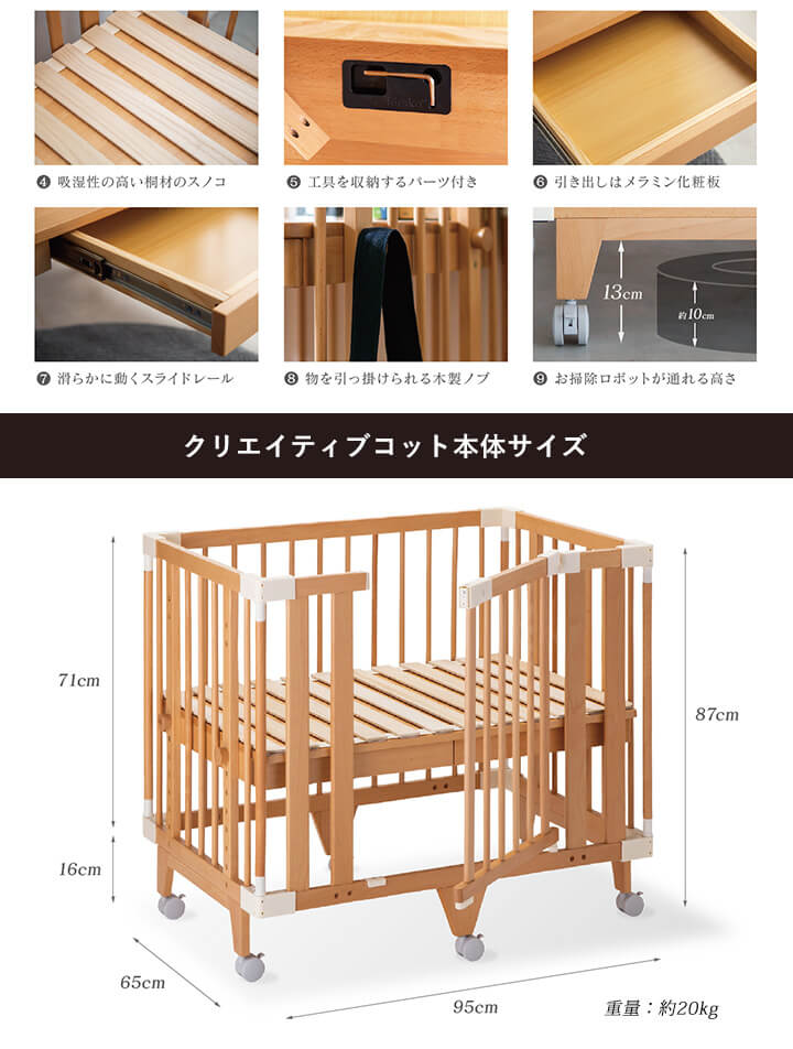 楽天市場】「レビュー特典付き」ファルスカ クリエイティブコット
