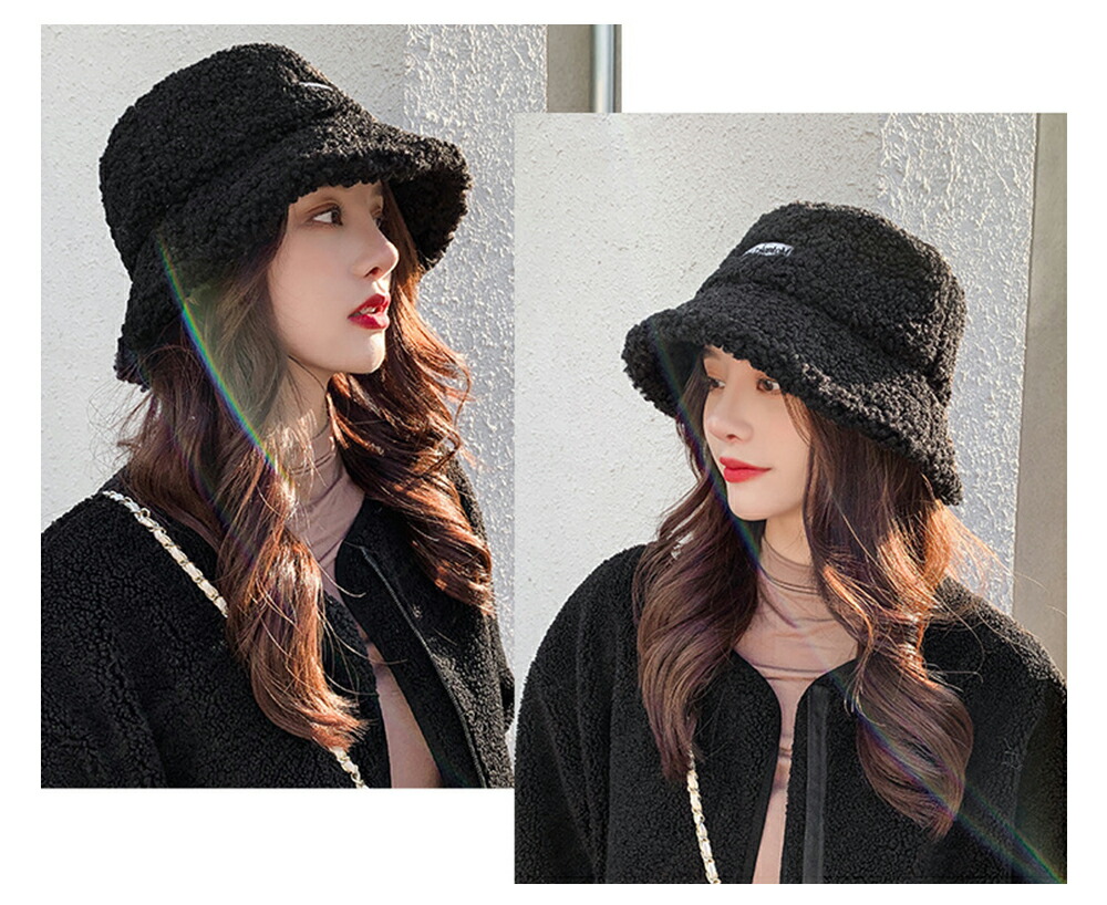 楽天市場】バケットハット ボアハット ボアバケットハット 帽子 ボア